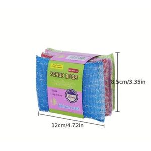 3 scrub boss kitchen dishwashing sponges